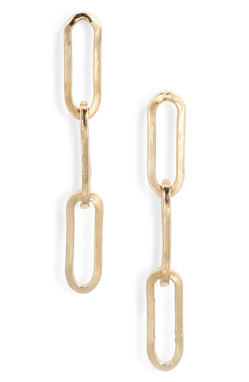 Nashelle Paper Clip Drop Earrings In Gold Fill