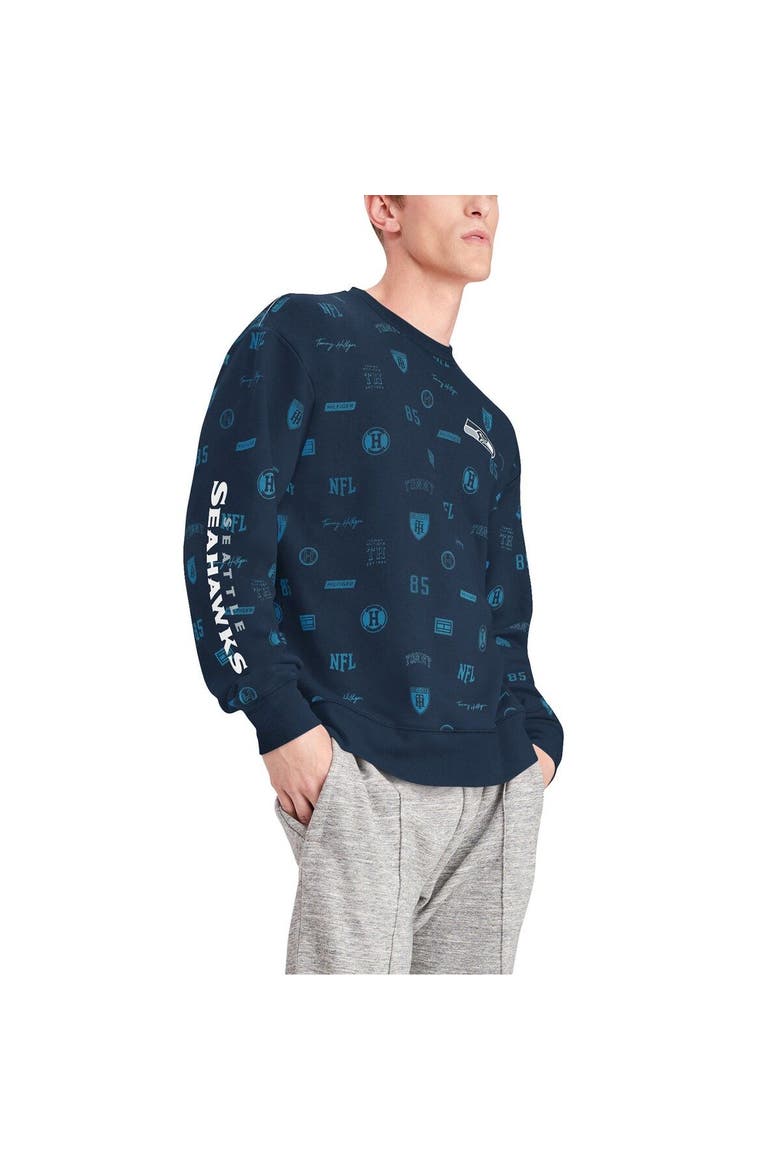 Men's Tommy Hilfiger College Navy Seattle Seahawks Reid Graphic Pullover Sweatshirt, Alternate, color, Navy