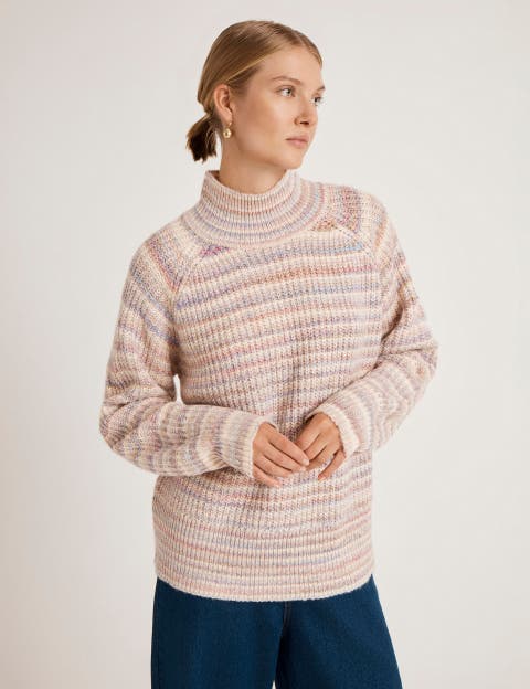 Helen Funnel Neck Knitted Sweater