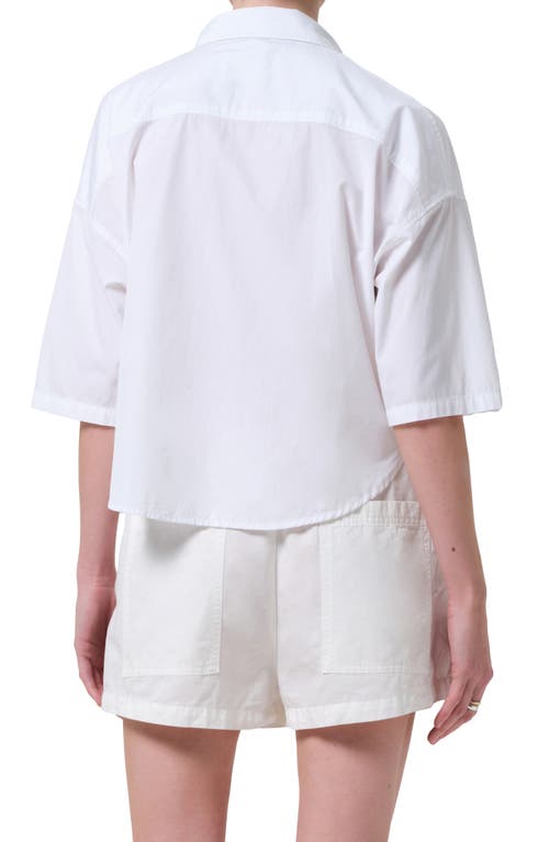 Citizens Of Humanity Frances Cape Cotton Cropped Button-up Shirt