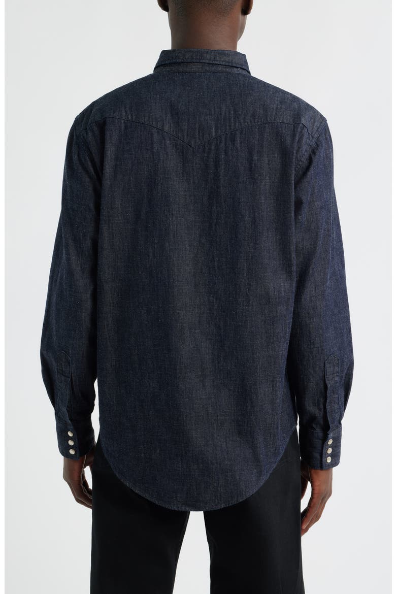 Denim Western Button-Up Shirt, Alternate, color, BLUE DENIM