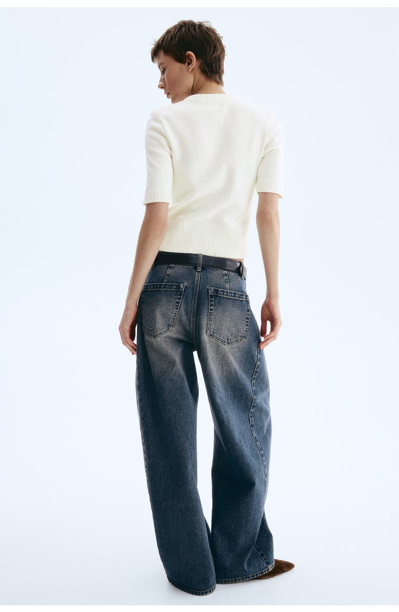 H&M Short-sleeved Cardigan, Alternate, color, White