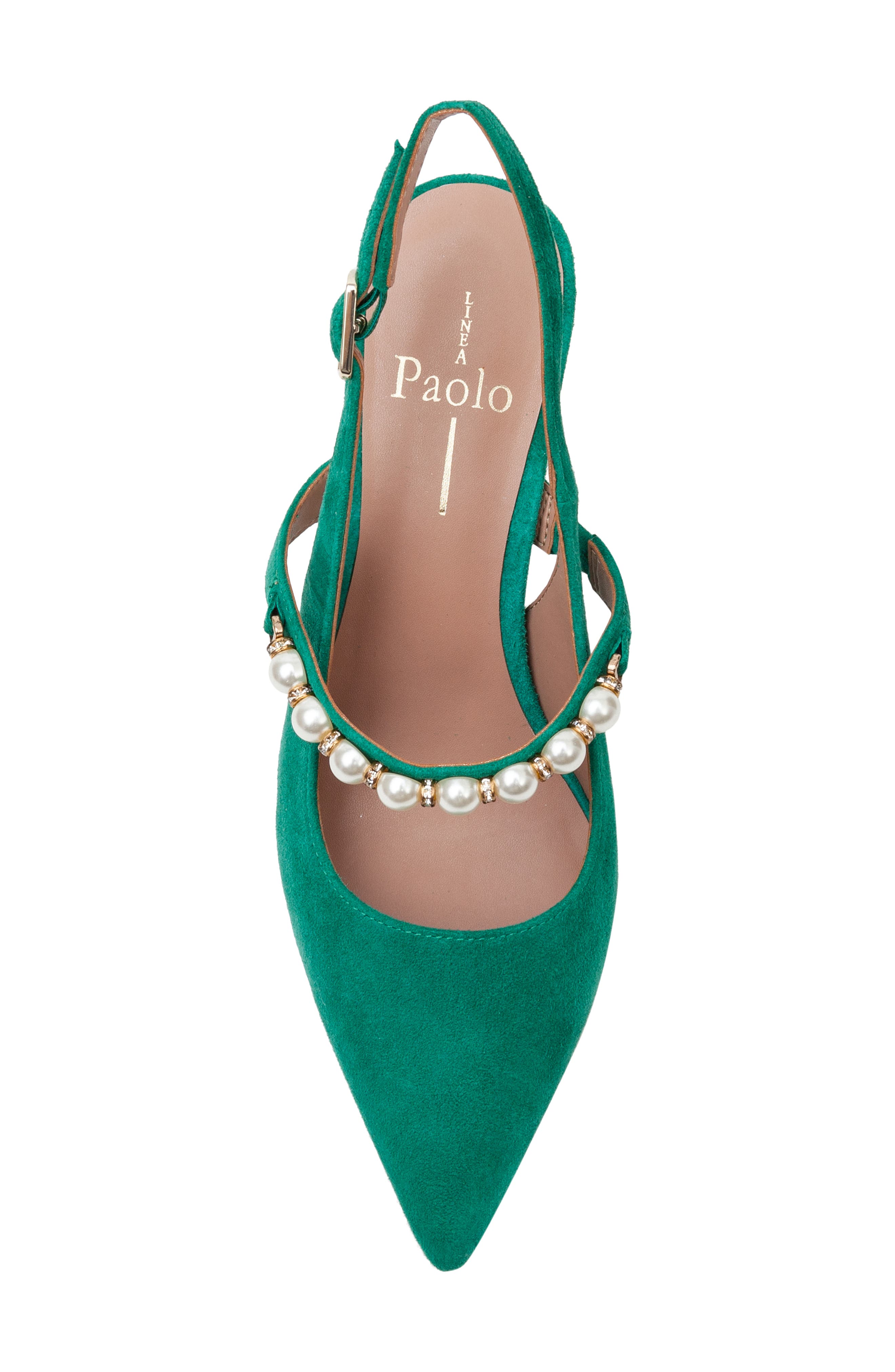 Linea Paolo Yemina Slingback Pump, Alternate, color, Emerald Gr