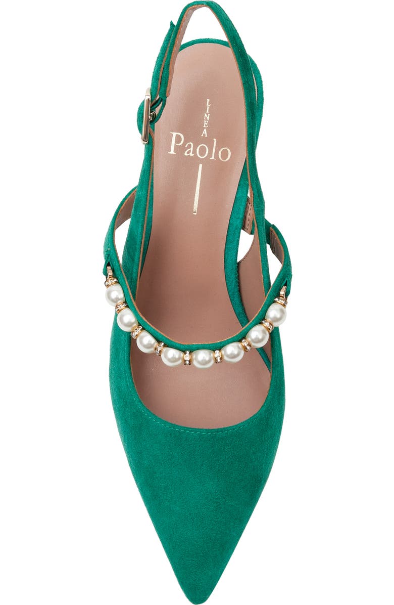 Linea Paolo Yemina Slingback Pump, Alternate, color, Emerald Gr