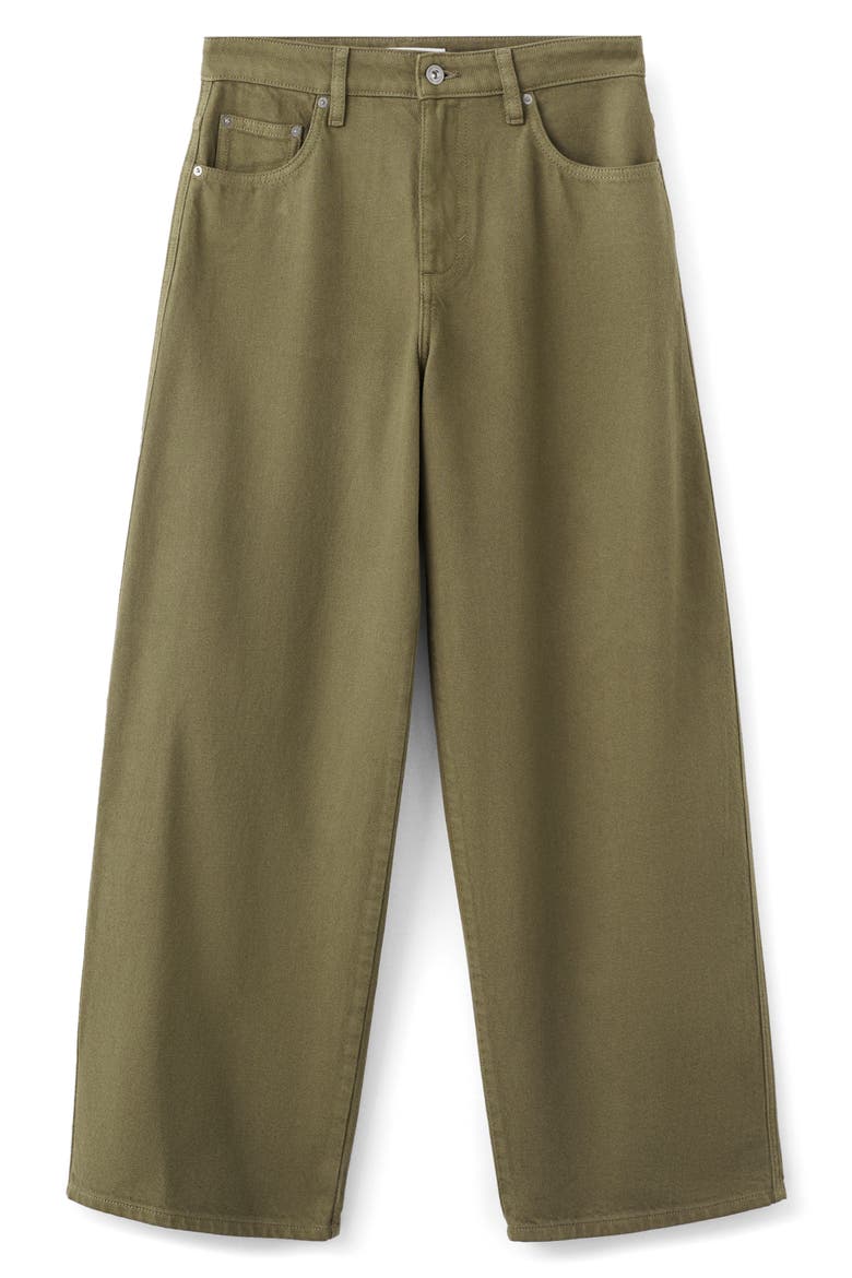 Low Rise Balloon Jeans, Alternate, color, KHAKI GREEN