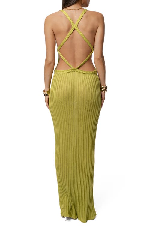 Jluxlabel Drift & Dream Open Back Body-con Maxi Sundress In Green