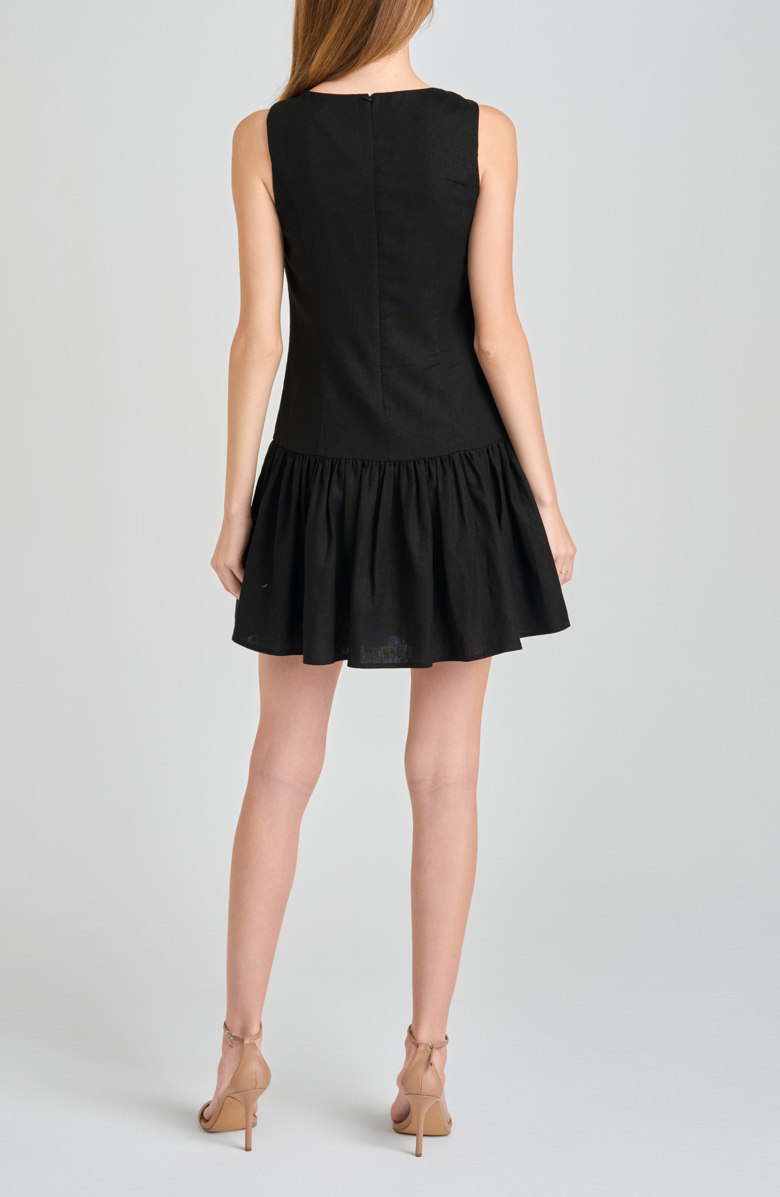 Martini Linen Blend Minidress - image 2
