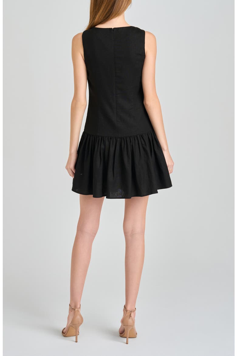 Martini Linen Blend Minidress, Alternate, color, BLACK