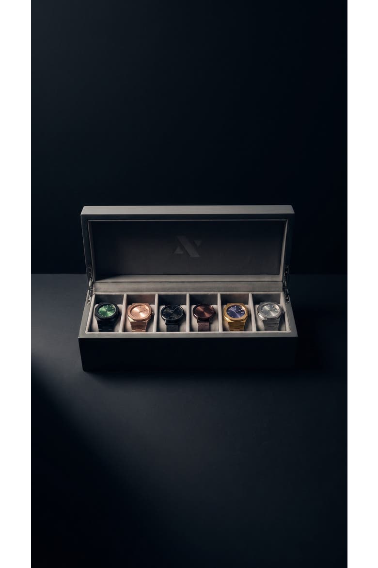 Elite Six Slot Collectors Watch Display Case, Alternate, color, Grey