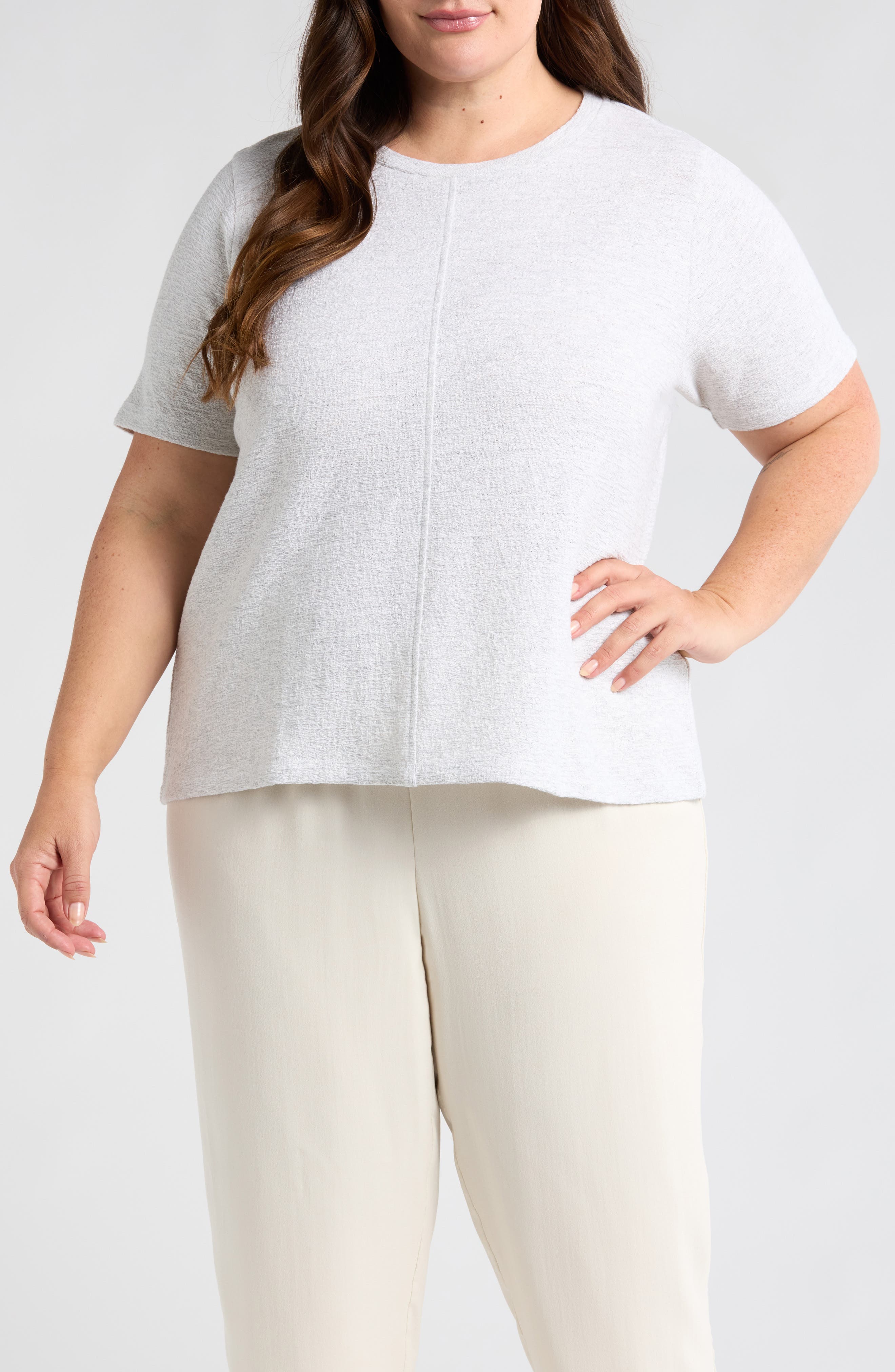 Eileen Fisher Crewneck Organic Cotton T-Shirt