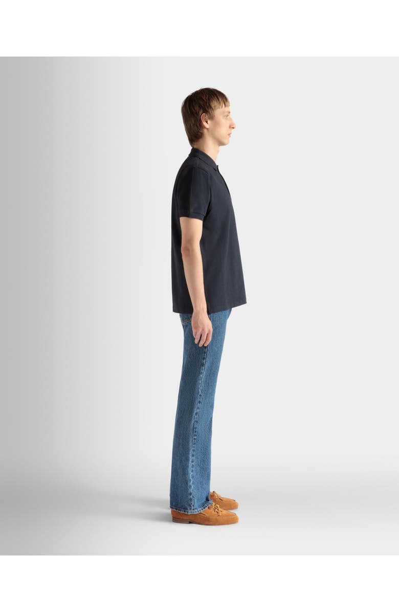 Bally Polo Shirt in Cotton, Alternate, color, Blue