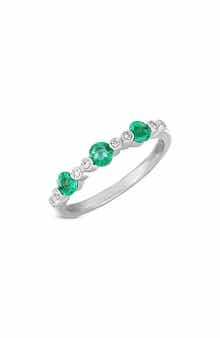 Bony Levy El Mar Diamond & Emerald Stacking Ring