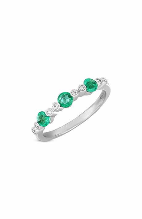 Bony Levy El Mar Diamond & Emerald Stacking Ring