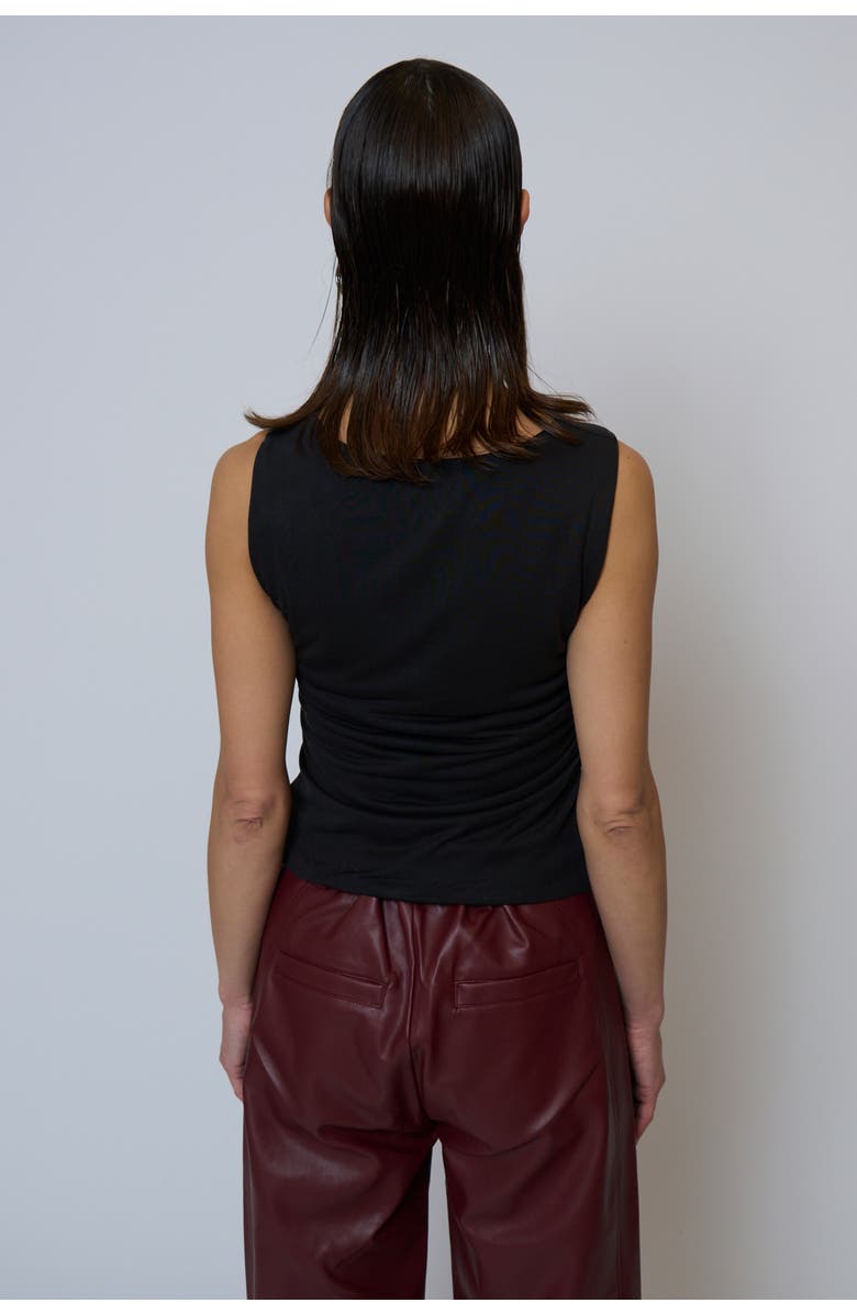 Central Park West Roman Sleeveless Cowl, Alternate, color, Black