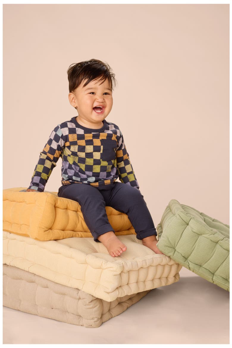 Long Sleeve Top and Pants Set, Alternate, color, Checkerboard