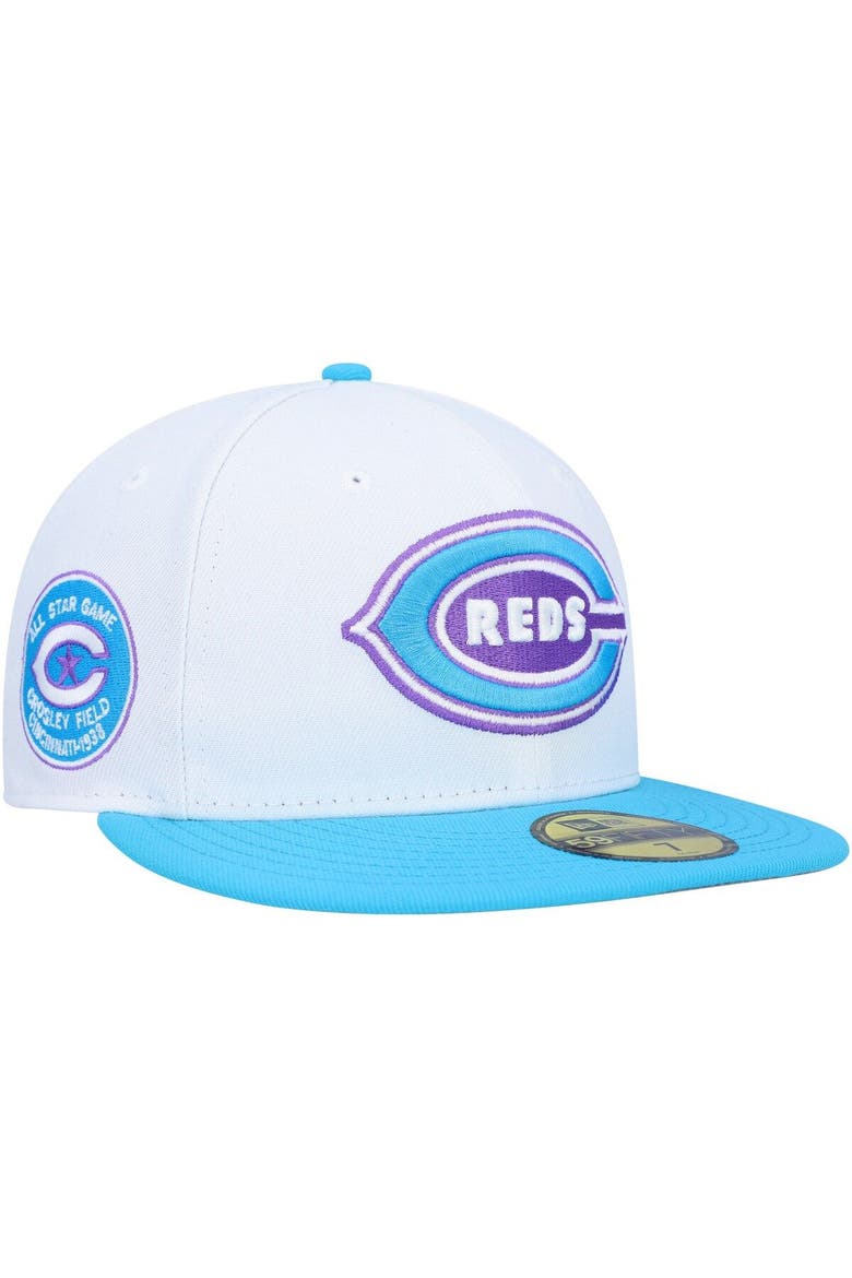 Men's New Era White Cincinnati Reds 1938 MLB All-Star Game Vice 59FIFTY Fitted Hat, Main, color, White