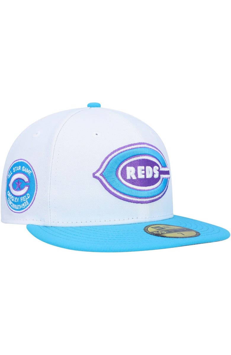 New Era Men's New Era White Cincinnati Reds 1938 MLB All-Star Game Vice 59FIFTY Fitted Hat, Main, color, White
