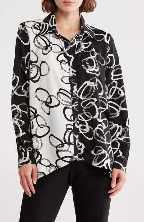 PATRIZIA LUCA Oversize Colorblock Button-Up Shirt