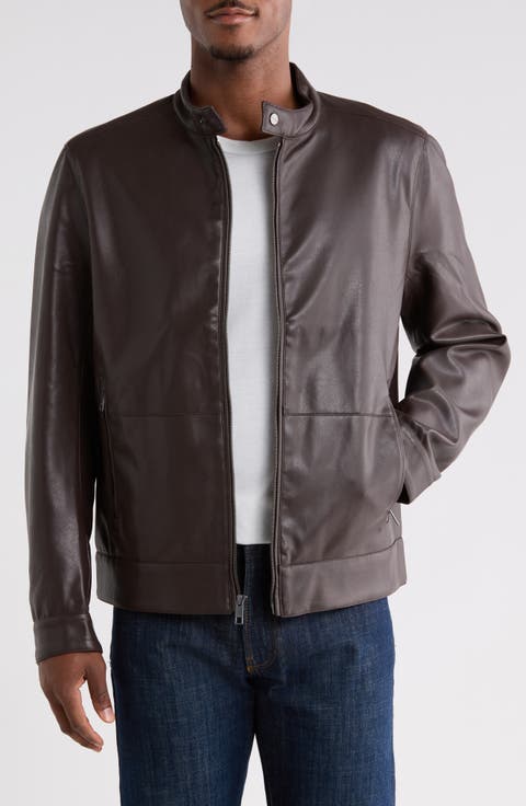 Faux Leather Moto Jacket