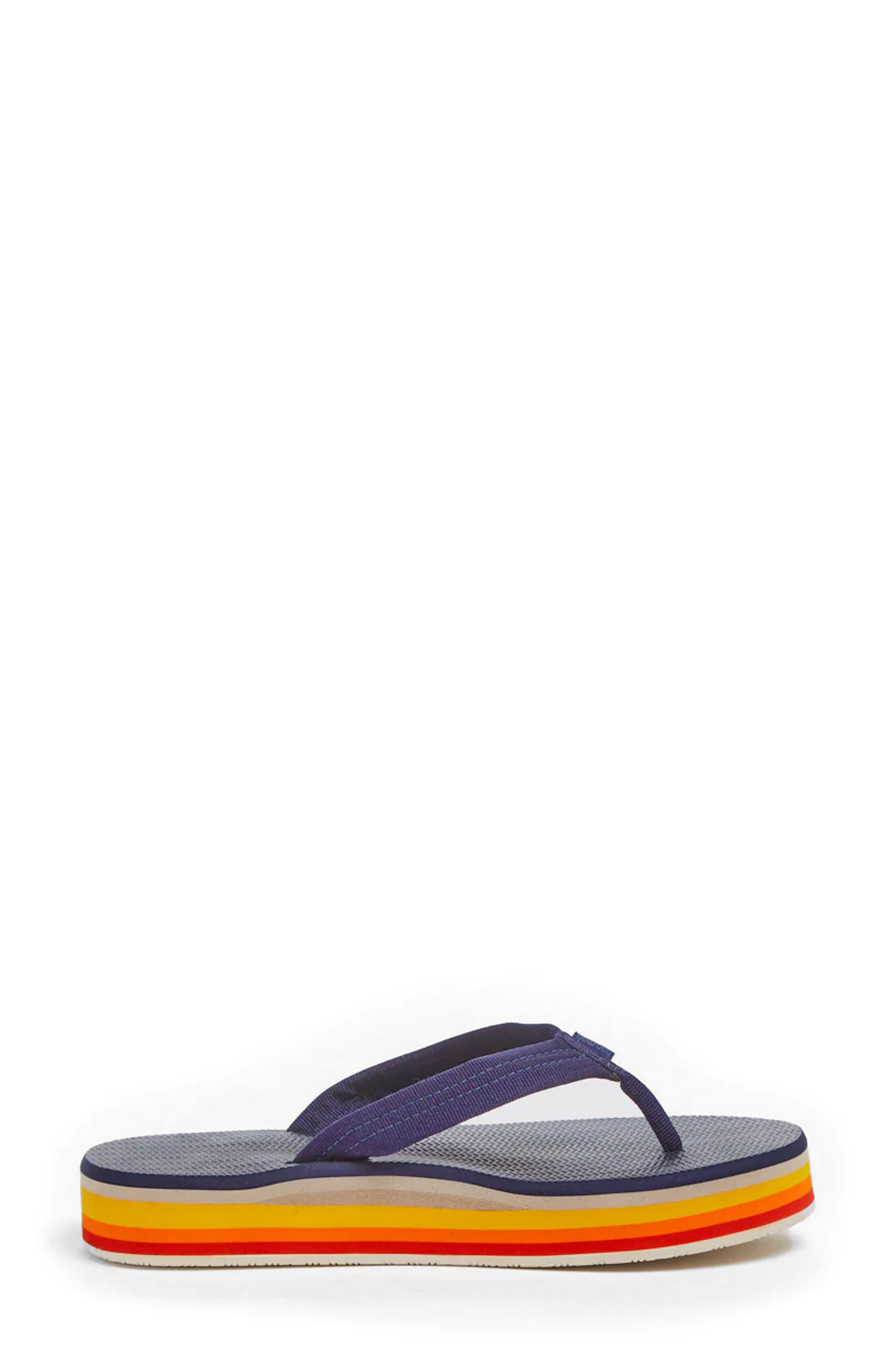 Dunes Sunset Waterproof Flip Flop, Alternate, color, NAVY