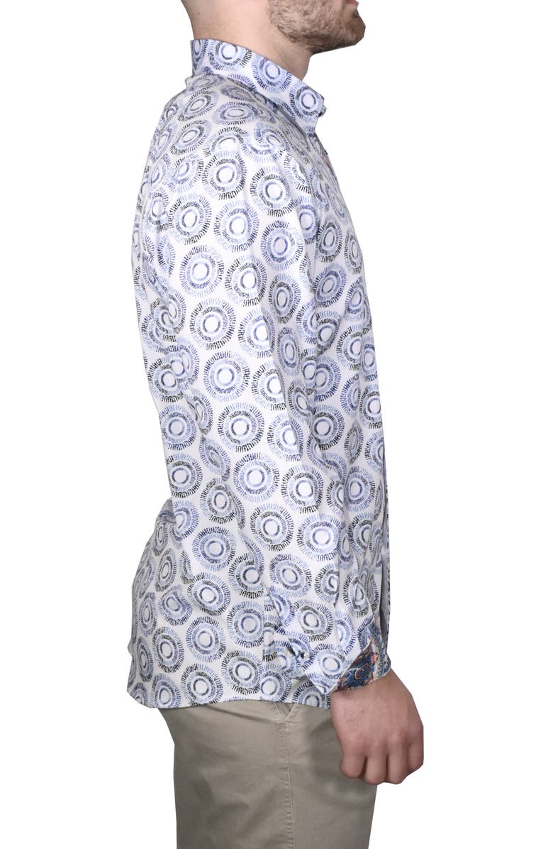 Vintage 1946 Modern Fit Geo Print Stretch Button-Up Shirt, Alternate, color,