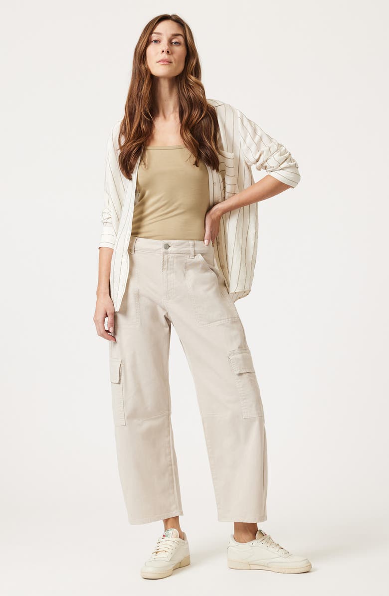 Mavi Jeans Vinnie Ankle Cargo Pants, Alternate, color, Frost Casual Twill