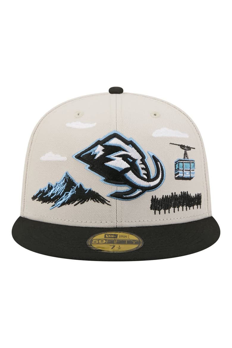 Men's New Era  Tan/Black Utah Mammoth Localized City Icon 59FIFTY Fitted Hat, Alternate, color, Tan