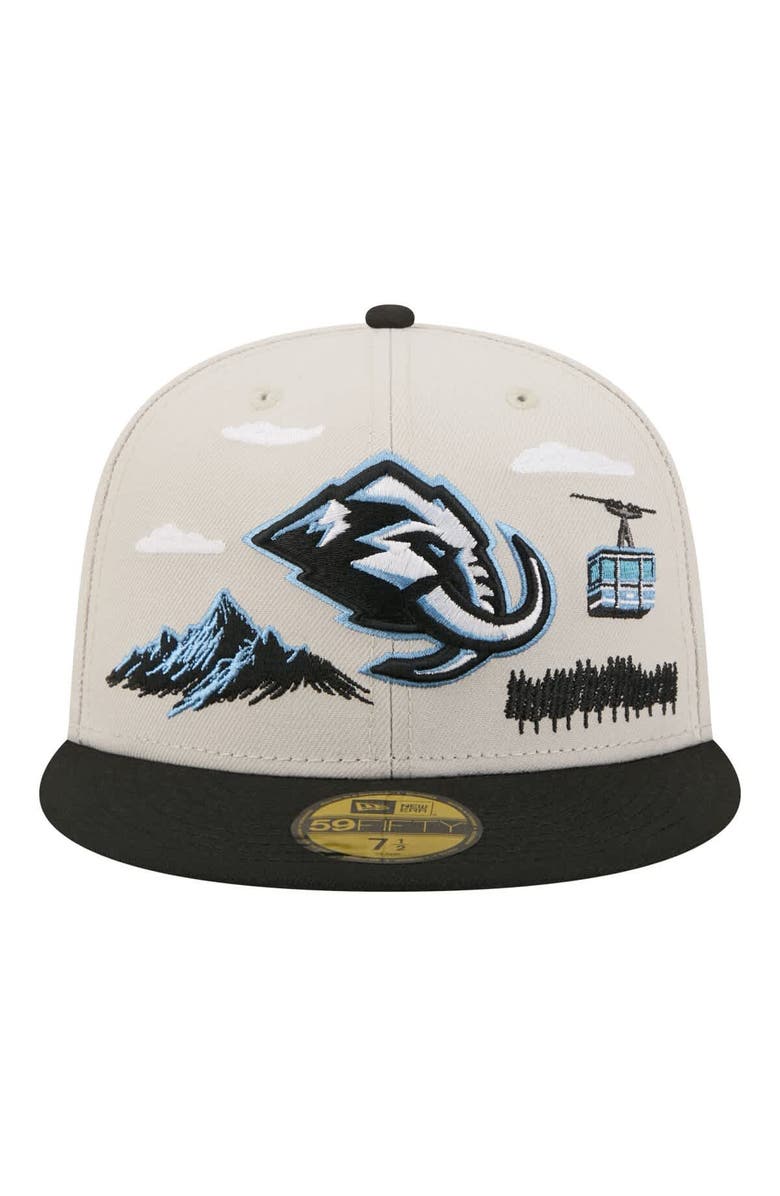 New Era Men's New Era  Tan/Black Utah Mammoth Localized City Icon 59FIFTY Fitted Hat, Alternate, color, Tan