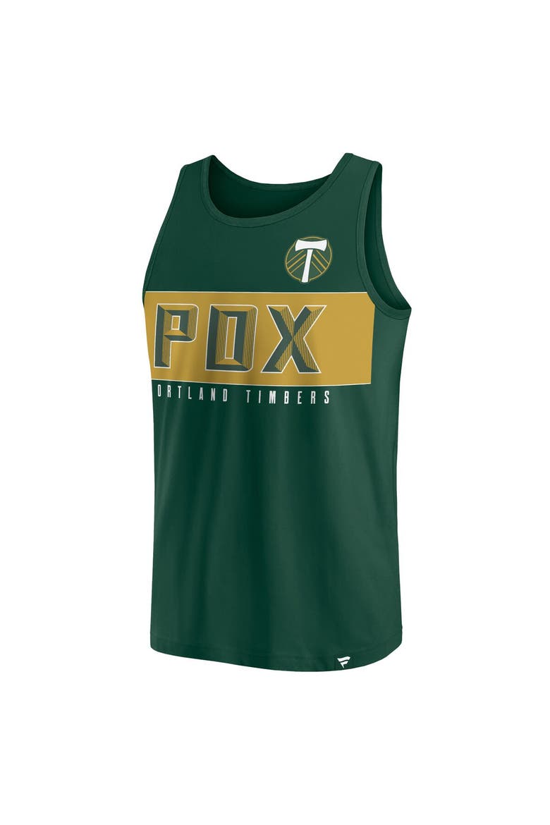 Men's Fanatics Branded Green Portland Timbers Run Angle Tank Top, Alternate, color, Green