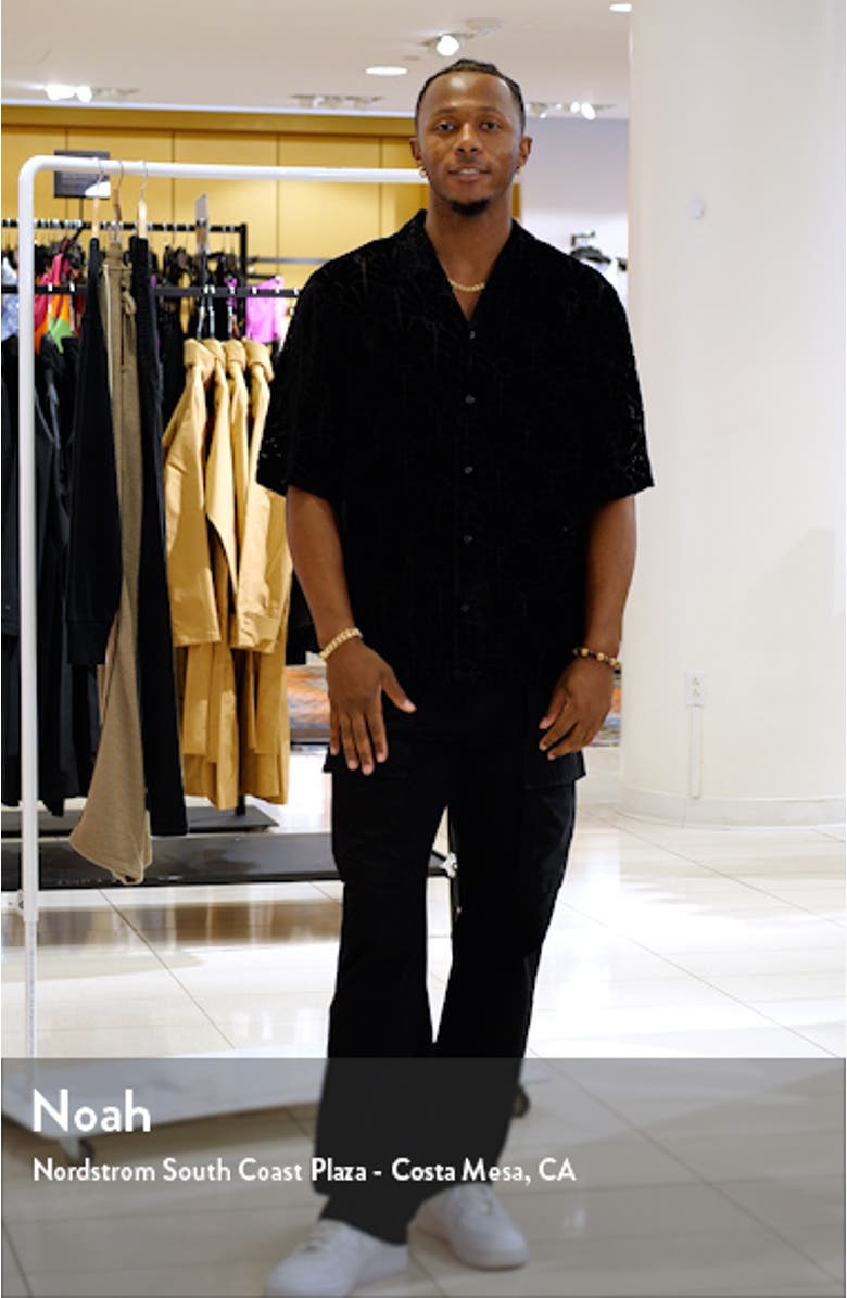 Maqueda Burnout Shell Pattern Button-Up Shirt, sales video thumbnail