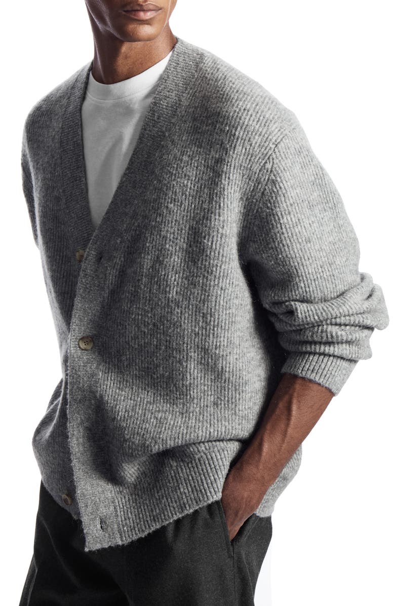 COS Regular Fit Wool & Mohair Blend Cardigan, Main, color, 