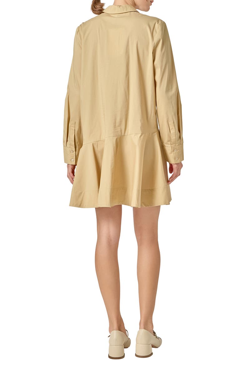 Long Sleeve Shirtdress, Alternate, color, BEIGE
