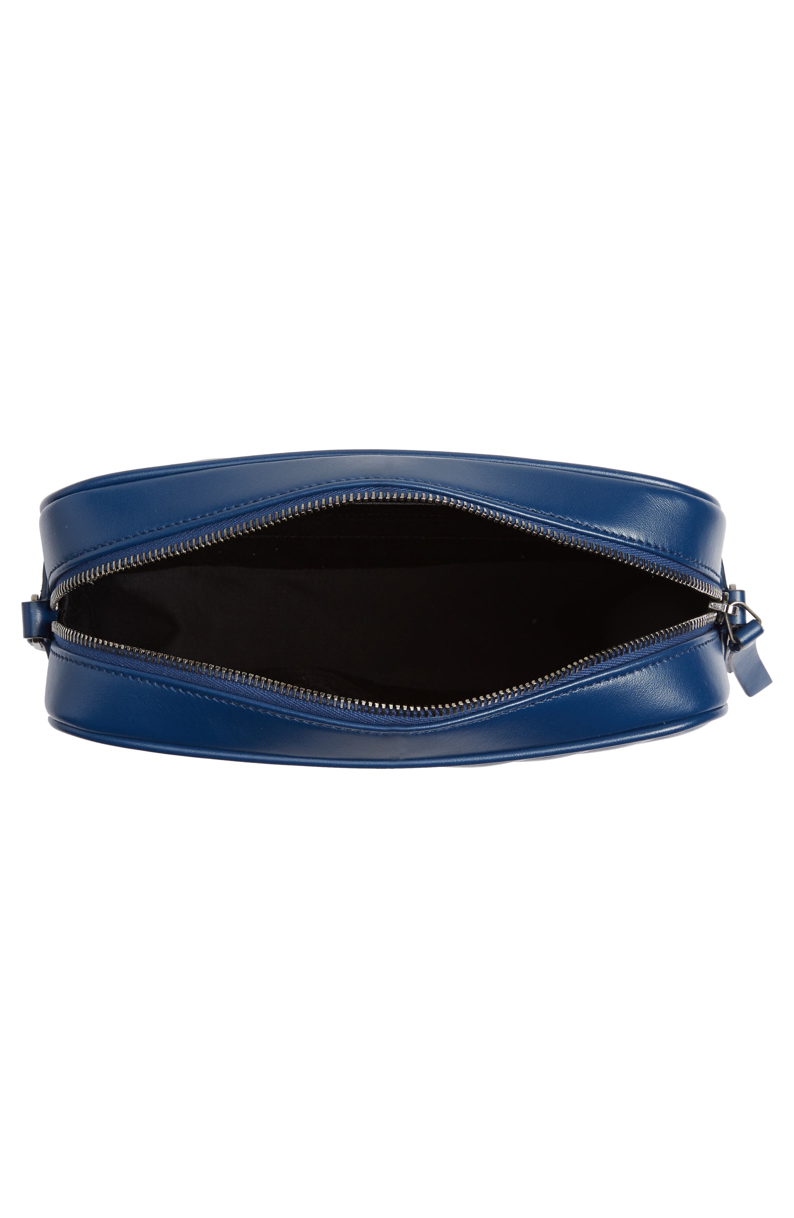 Lou Matelassé Leather Camera Bag, Alternate, color, SEA BLUE