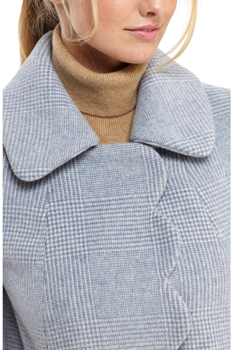 Aubrey Scalloped Houndstooth Check Coat (Nordstrom Exclusive), Alternate, color, BLUE MULTI