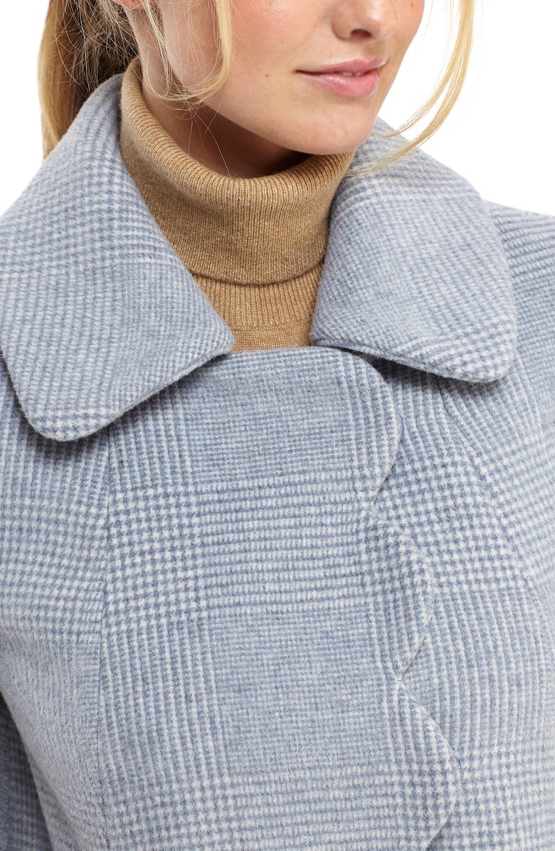 Gal Meets Glam Collection Aubrey Scalloped Houndstooth Check Coat, Alternate, color, 