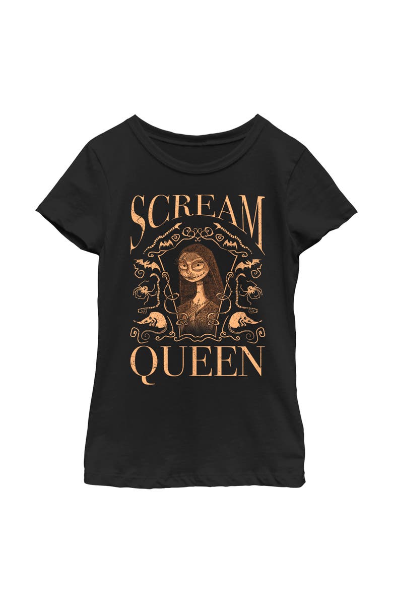 The Nightmare Before Christmas Girl's The Nightmare Before Christmas Sally the Scream Queen Graphic T-Shirt, Main, color, Black