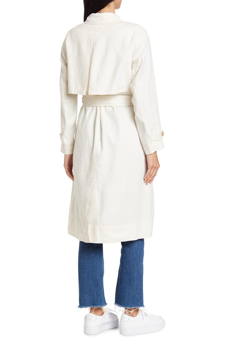 Madewell Cotton & Linen Trench Coat, Alternate, color,