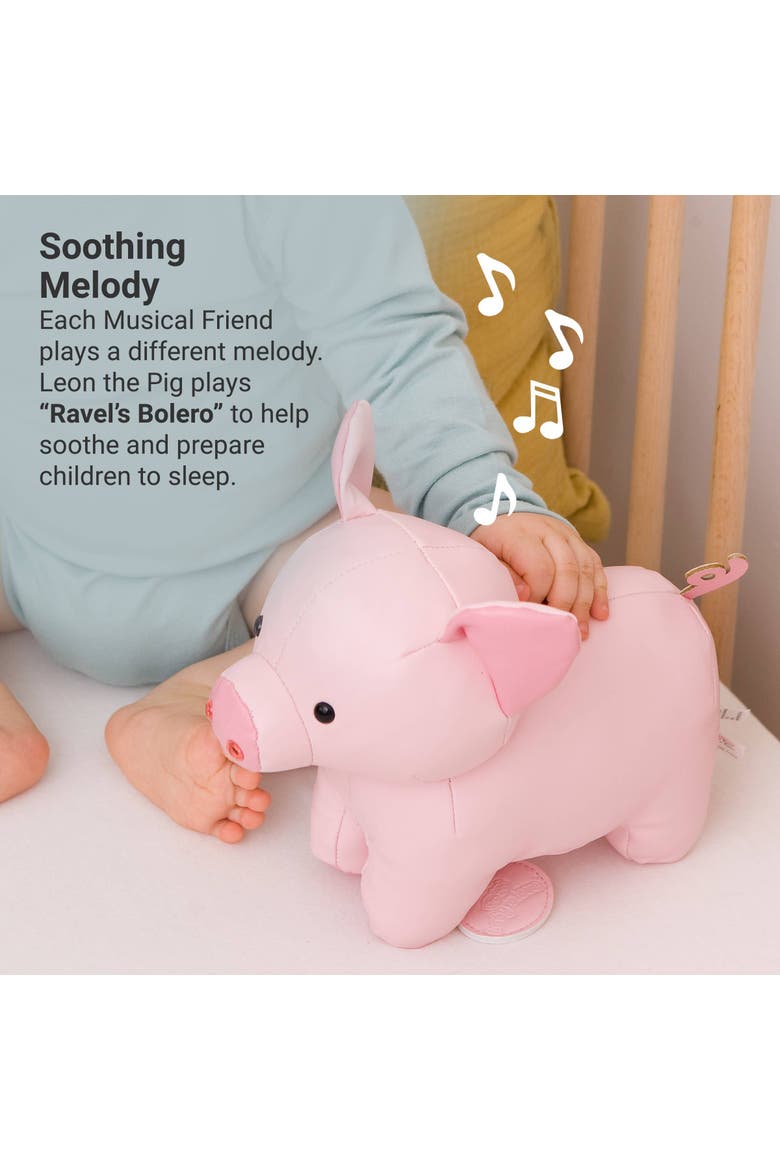Musical Animals - Pig, Plush Baby Music Box, Nursery Toy, Alternate, color, Pink