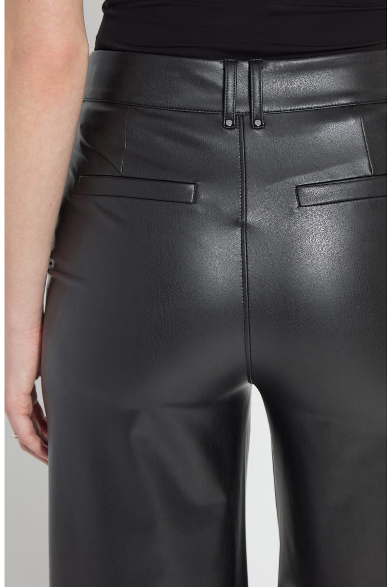 Ada Faux Leather Wide Leg Pants, Alternate, color, BLACK