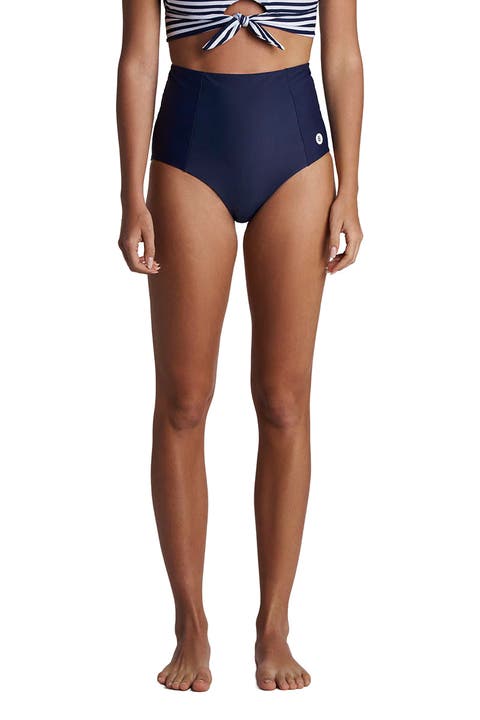 Women's High Rise Swim Bottoms, UPF 50+ Sun Protection, Ocean Sculpt