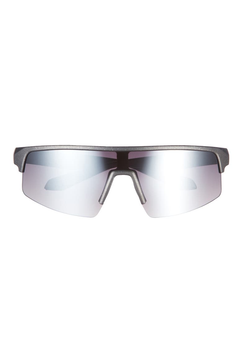 Half Rim Sport Shield Sunglasses, Main, color, MATTE BLACK