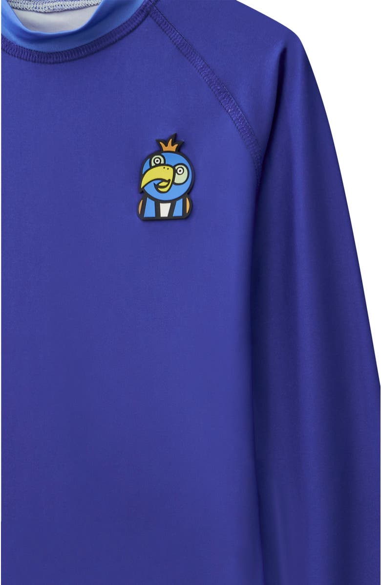 Roarsome Long Sleeve Rash Guard, Alternate, color, Blue