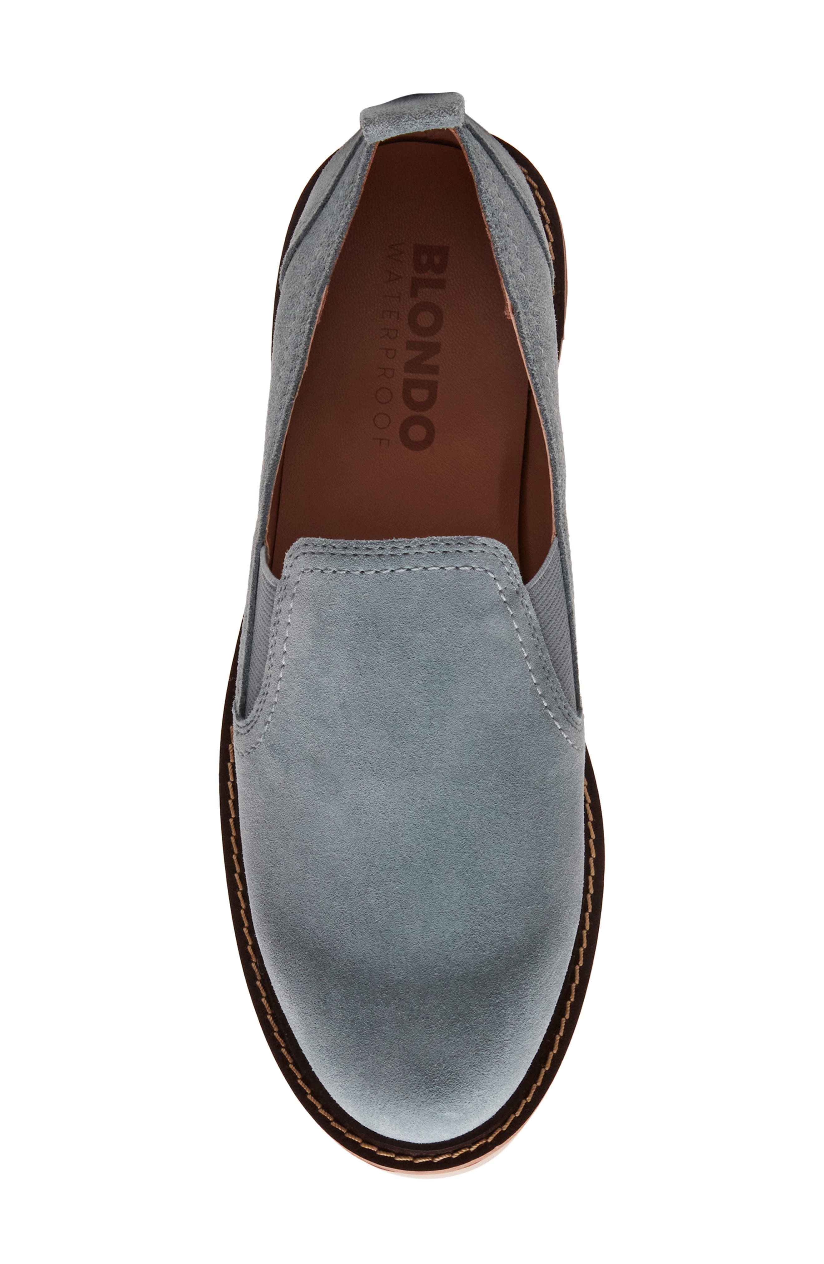 Phoebe Waterproof Slip-On, Alternate, color, BLUE SUEDE