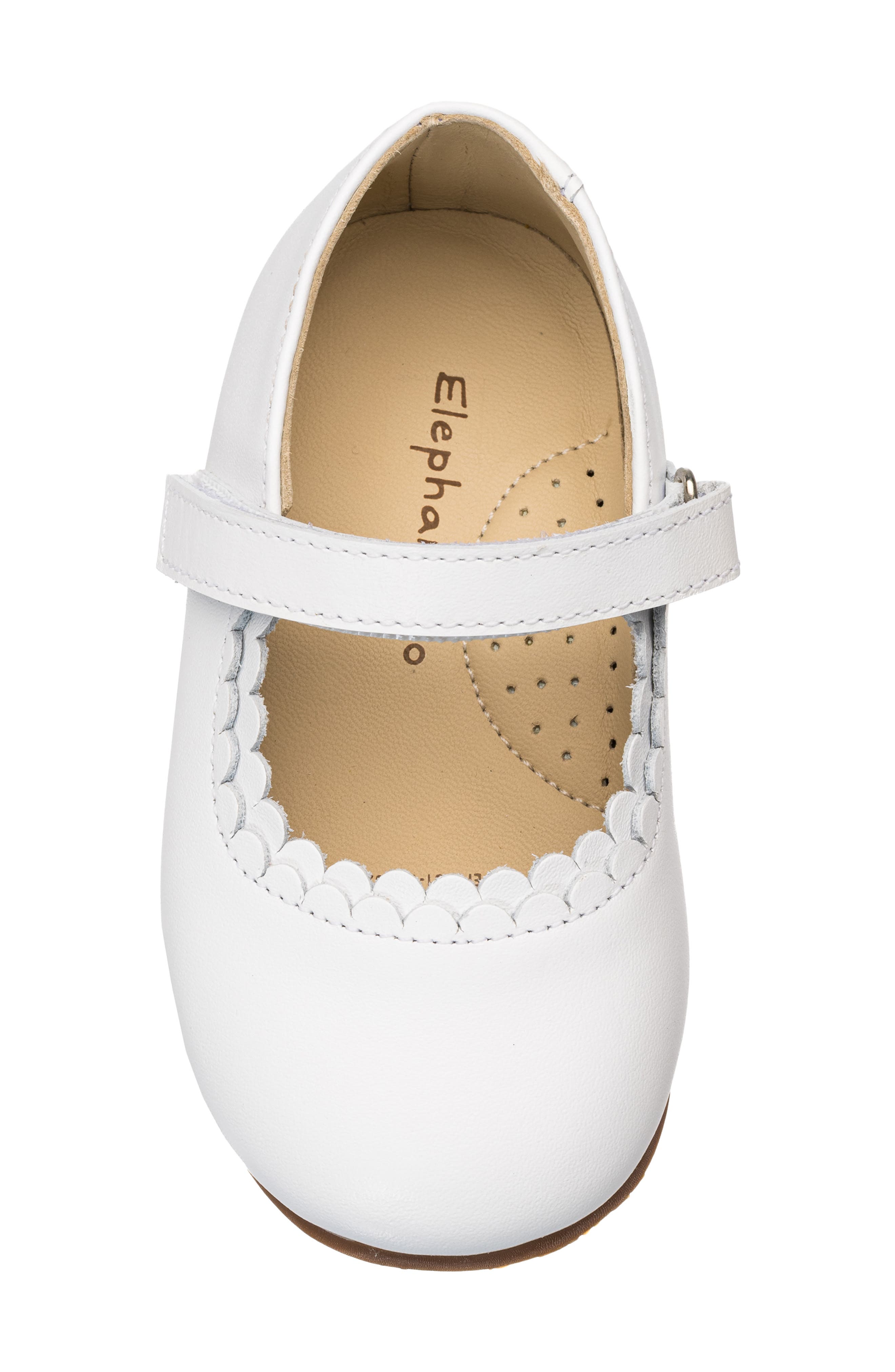 Elephantito Aria Mary Jane Flat, Alternate, color, White