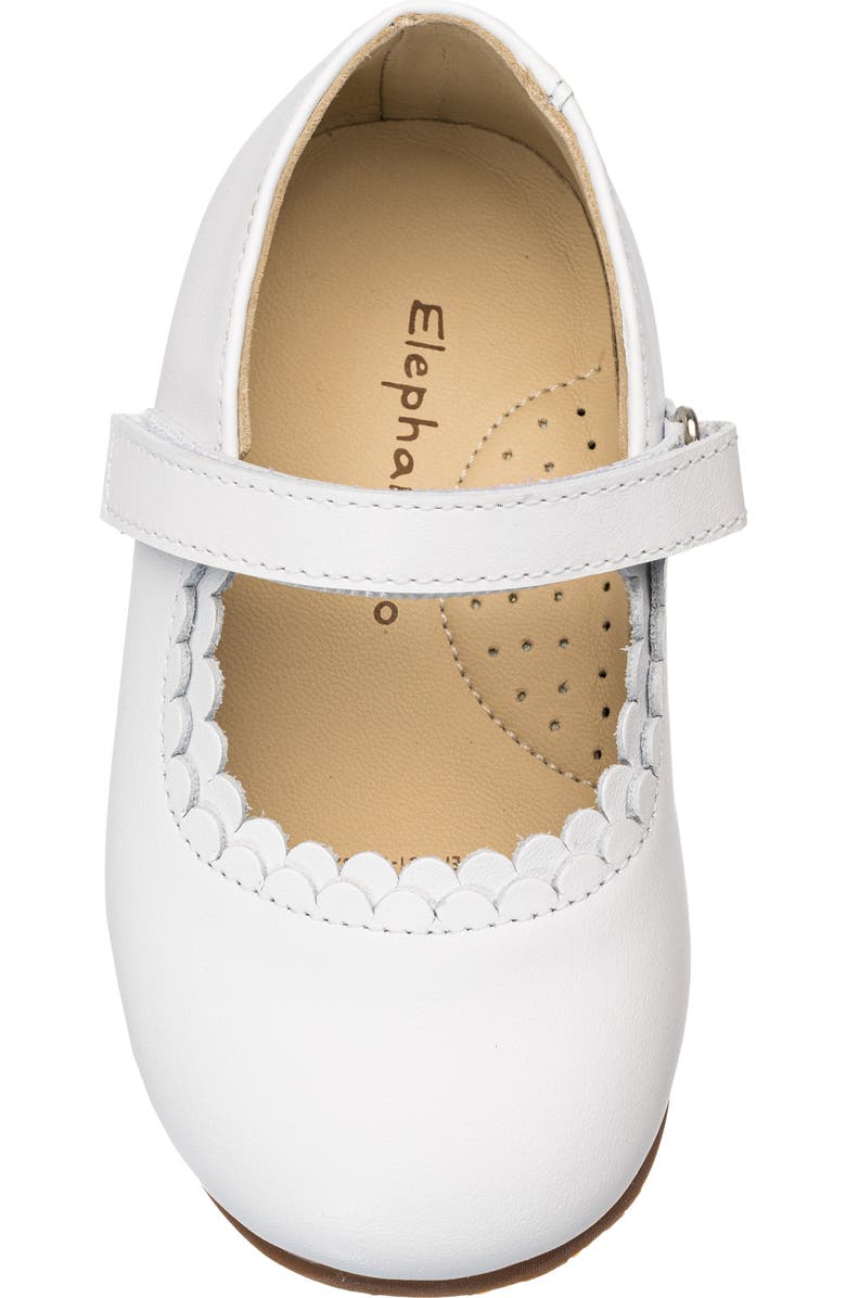 Elephantito Aria Mary Jane Flat, Alternate, color, White