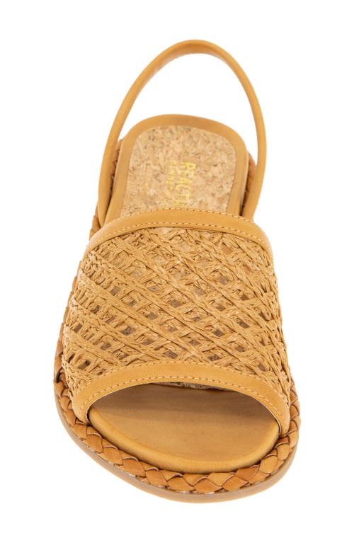 Reaction Kenneth Cole Savvi Slingback Sandal In Camel Raffia