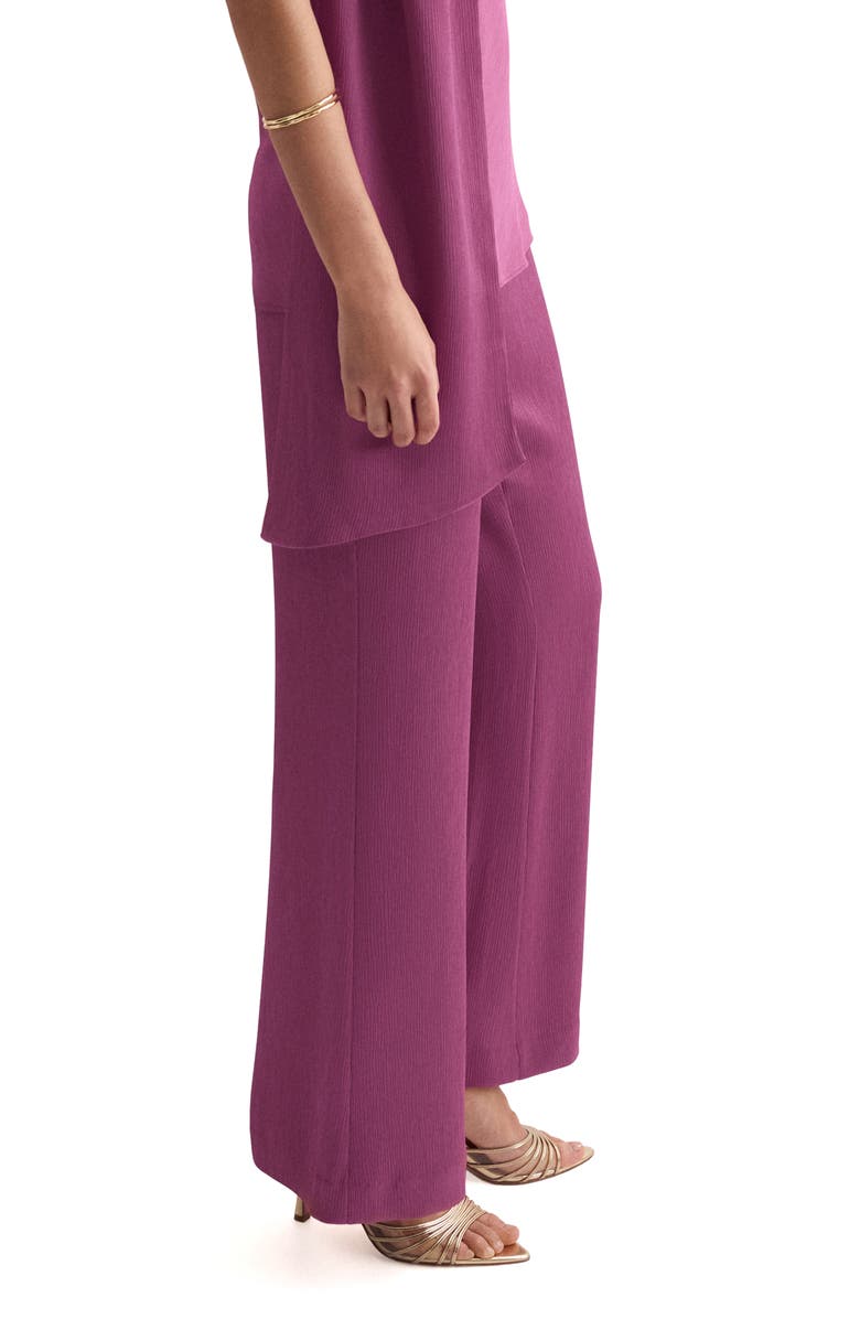MANGO Straight Leg Satin Pants, Alternate, color, Light/ Pastel Purple