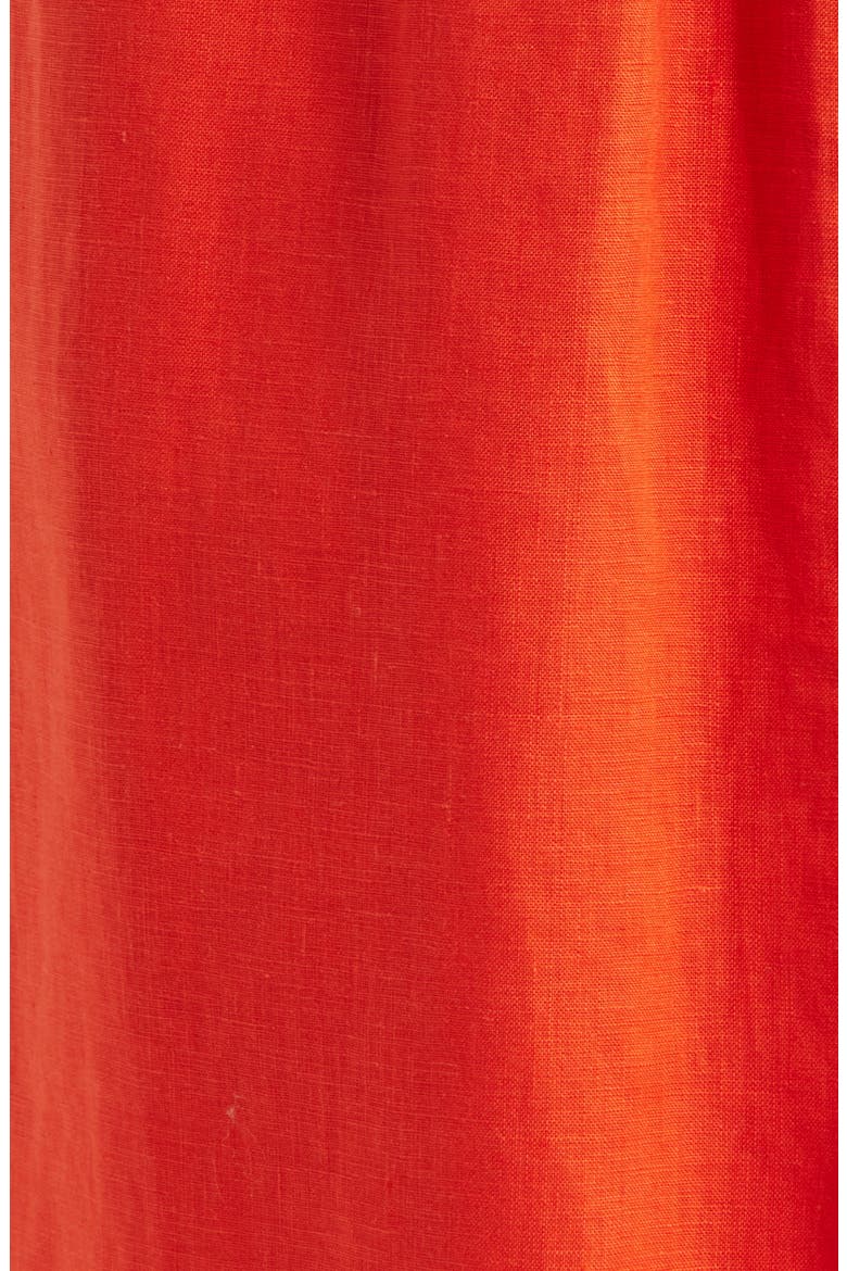 Maisie Linen Midi Skirt, Alternate, color, AURORA RED