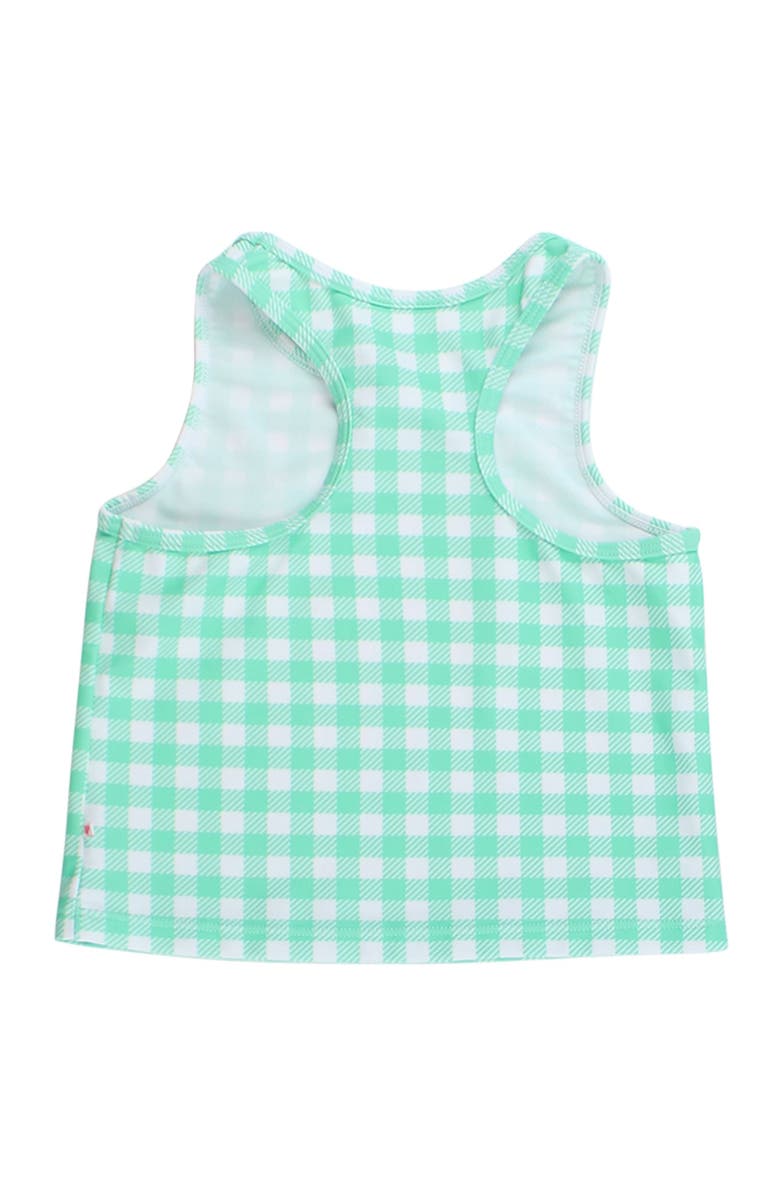 RuffleButts Toddler Girls UPF50+ Active Tank Top, Alternate, color, Spring Bud Gingham