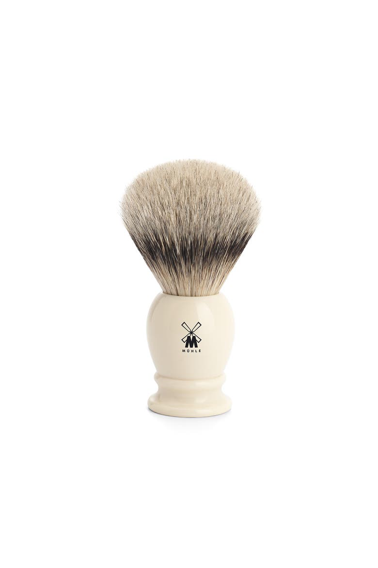 Classic Large Faux Ivory Silvertip Badger Shaving Brush, Main, color, Ivory